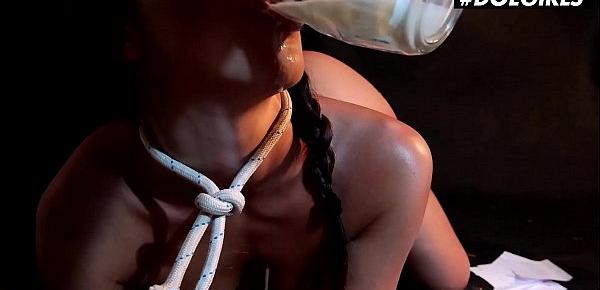  DOEGIRLS - Solo Bondage Pussy Play With A Masked Spanish Teenager - Anastasia Brokelyn